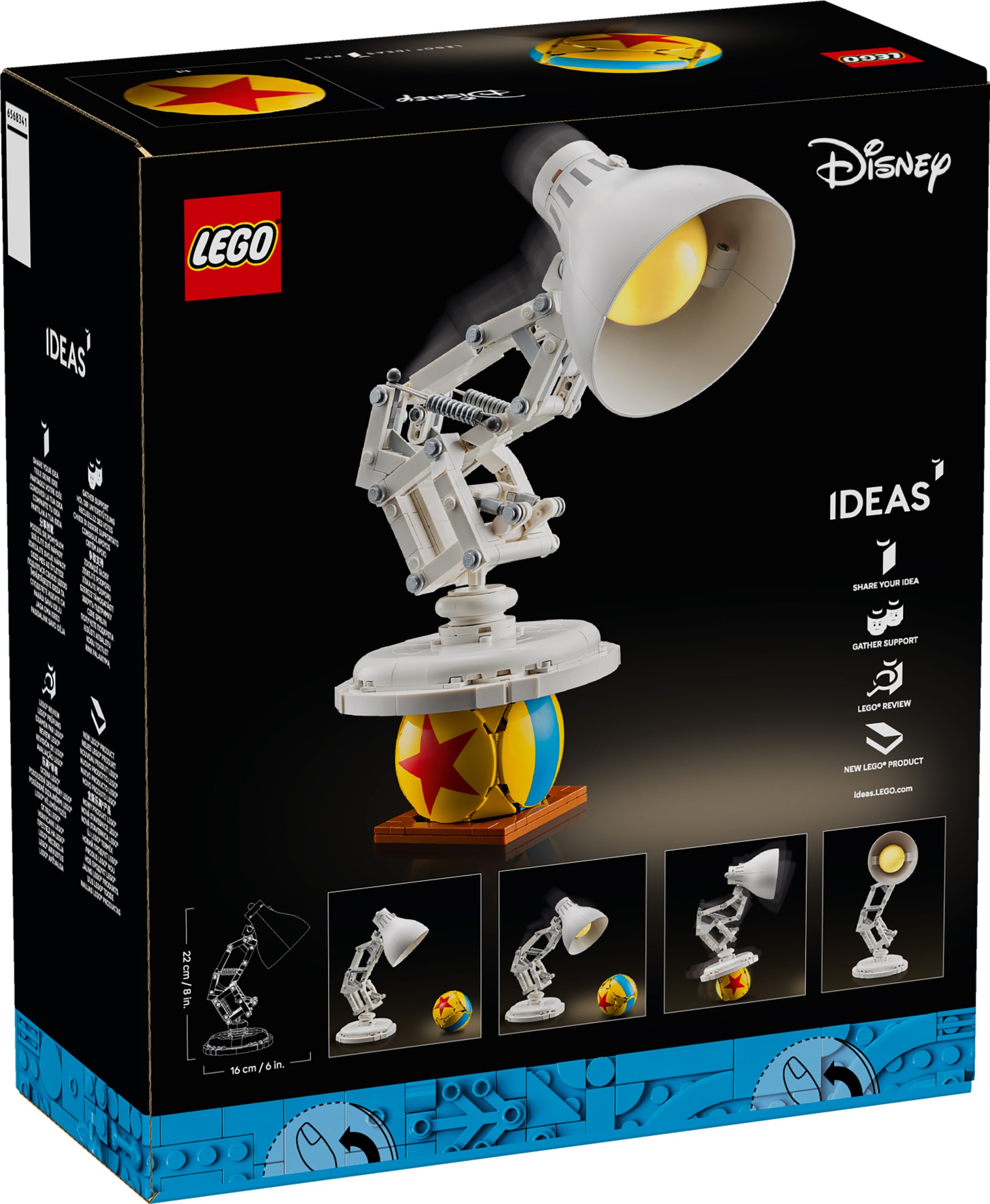 PIXAR ルクソーjr. LUXO LEGO Ideas Disney Pixar Luxo Jr. - Room Decor and Building